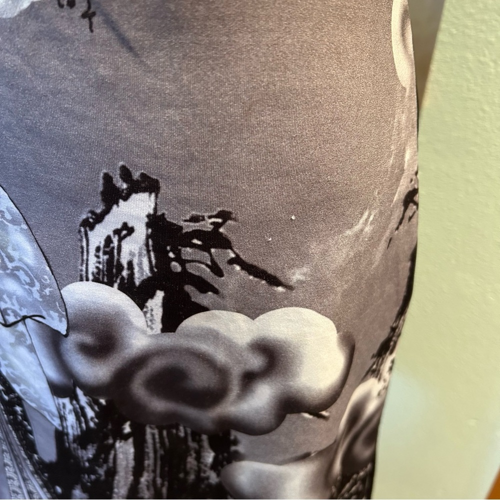 Rampage vintage 90s Y2K spaghetti strap midi dress geisha image size M flawed - Picture 8 of 10